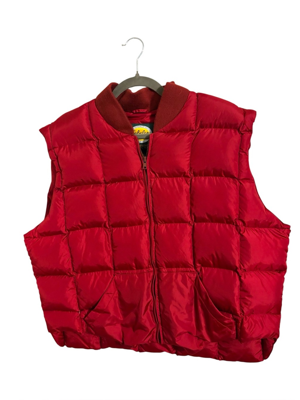 Cabela’s Goose Down Filled Red Outdoor Puffer Vest XL
